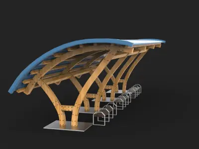 Modern Pergola 3D model