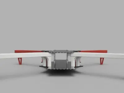 Alien 450 Quadcopter Frame Low-poly 3D model