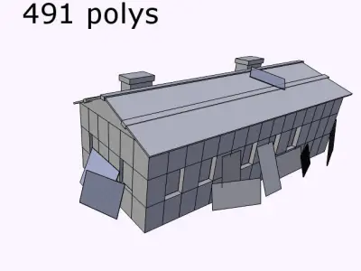 indusrtial building Free low-poly 3D model