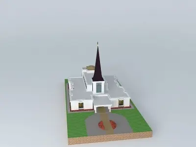 LDS. Helsinki Finland Temple. Templo Mormon. 124th. operating... Free 3D model