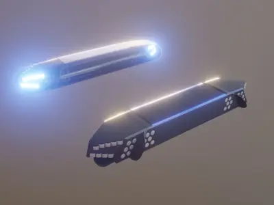 Animated DBS 4000 BE Lightbar Low-poly 3D model