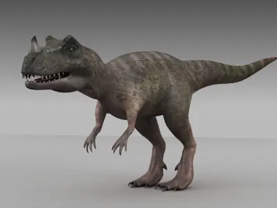 ceratosaurus beast dragon jurassic dinosaurs poseable wild  3D model