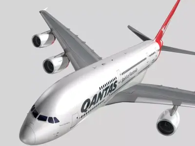 Airbus A-380 Qantas 3D model