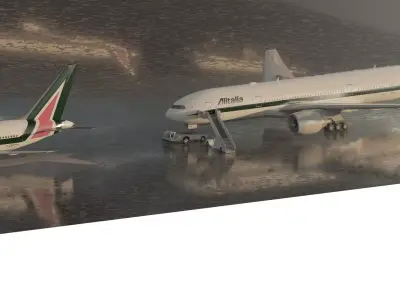 Boeing 777-200 767-300 and MD-82 3D model