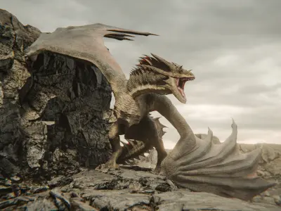 Dragon  Low-poly 3D model