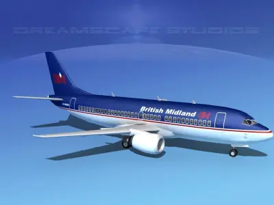 Boeing 737-300 British Midland 3D model