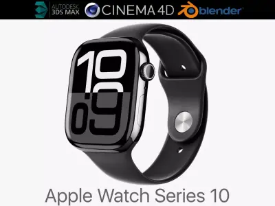 Apple Watch Series 10 Jet Black 3D model