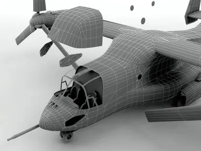 V-22 Osprey Helicopter -2 Low-poly 3D model