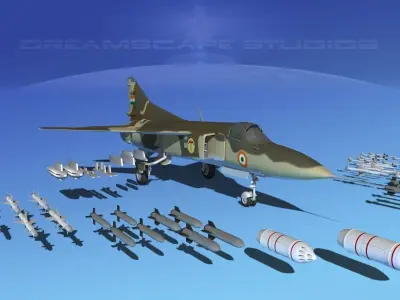 Mig 23 Flogger B V24 India 3D model