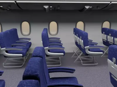 Airplane Cabin Low-poly 3D model purchase