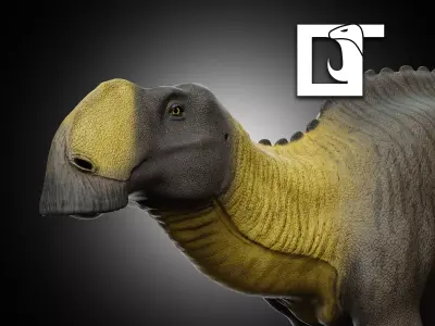 Gryposaurus notabilis Low-poly 3D model