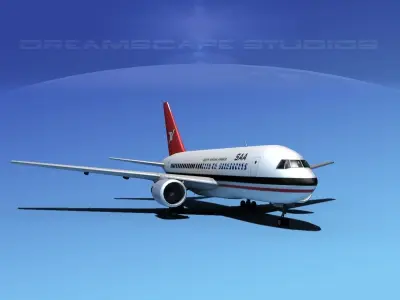 Boeing 767-100 South African Airways 3D model