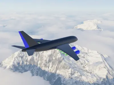 Airbus A380 Model Free low-poly 3D model