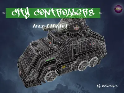 City Controllers - Iron Citadel - PBR lowpoly Low-poly 3D model