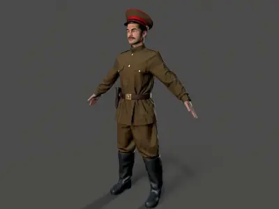Soviet private soldier 3D model