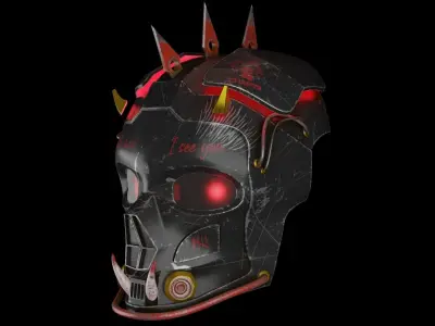 devil mask  cyberpunk 3D model