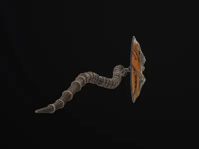 Tiger Pelt Maduvu - Tamil Melee Weapon Low-poly 3D model