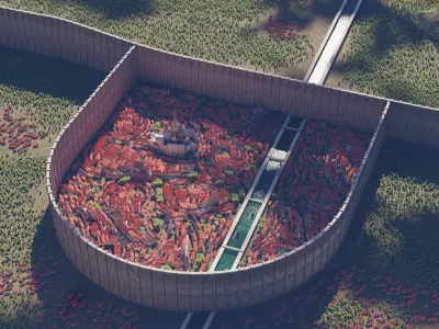 Attack on Titan Shiganshina District Low-poly 3D model