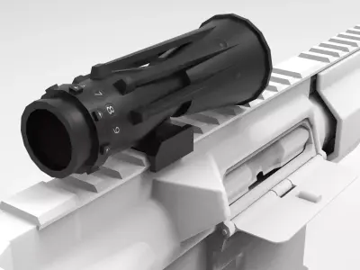 Scifi Low Poly Scope Low-poly 3D model