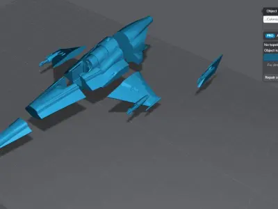 Colonial Viper Mk VII scale model 3D print model