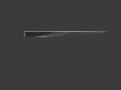 Tessen Low-poly 3D model