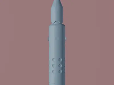 Artillery Shell Military  Low-poly 3D model