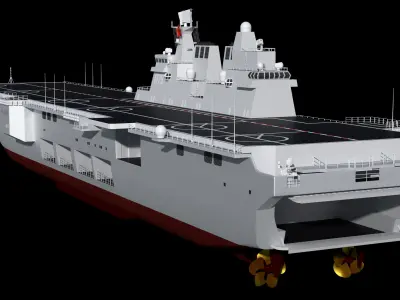 The China  Type 075 amphibious assault ship model 3D model