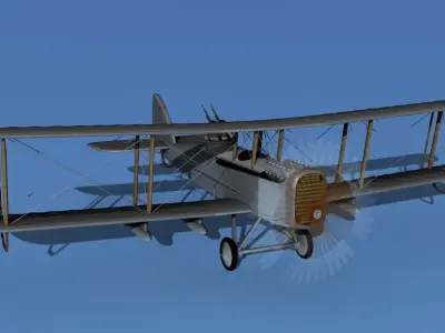 Airco DH-4 Bomber Unmarked 3D model
