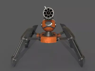 Robo Gun  Low-poly 3D model