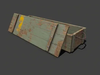 Weapon Crate Low-poly PBR Free low-poly 3D model
