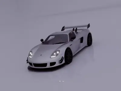 Porsche Carrera GT Fully Rigged 3D model