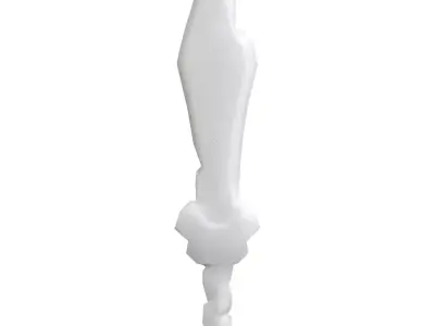 Shield and Sword -- hand painted  Low-poly 3D model