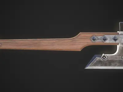Dwarf Axe Low-poly 3D model