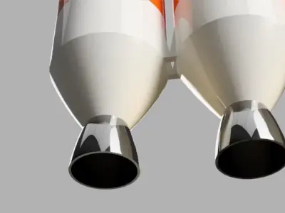 Delta 4 heavy rocket model Free 3D model