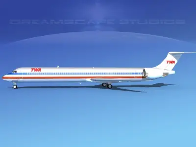 McDonnell Douglas MD-90 TWA 2 3D model