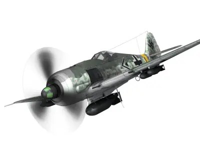 Focke Wulf - FW190 F8 - Green 1 3D model
