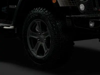Jeep Gladiator Rubicon Recon 2018 wheel 3D model