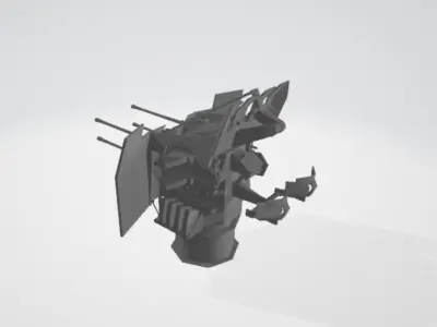 GERMAN WW2 FLAK AA GUN Low-poly 3D model buy