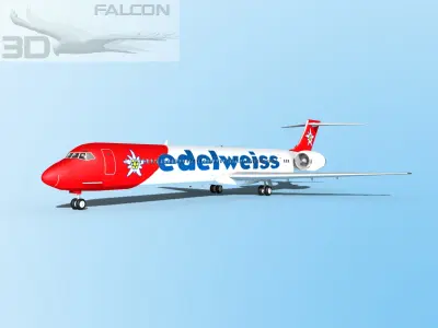 Falcon3D MD-80 Edelweiss 3D model