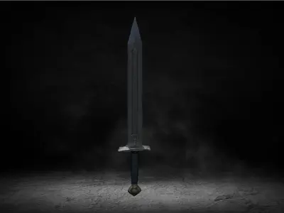 Medieval Kings Relic Greatsword Low-poly 3D Model Low-poly 3D model