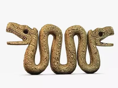 Ancient stone serpent 3D print model