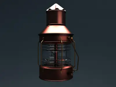Old ship storm lamp 3D model