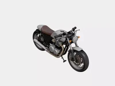 Cafe Racer Motorcycle 3D Model Vintage Frame Custom Bike 3D model purchase