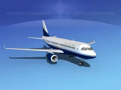 Airbus A319 JAB Airlines 3D model