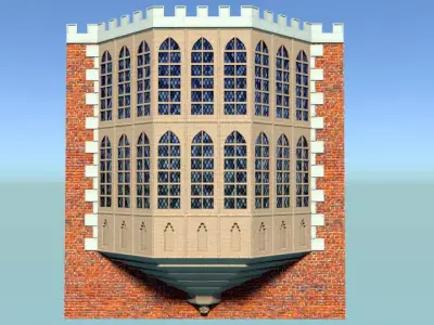 Tudor bay window 3D model
