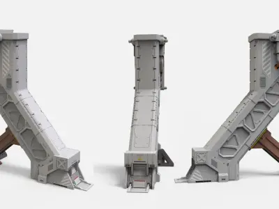 sci-fi Architecture kitbash 47 3D model