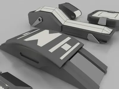 SCI FI LIGHT MODELS x 15 3DS MAX 3D model