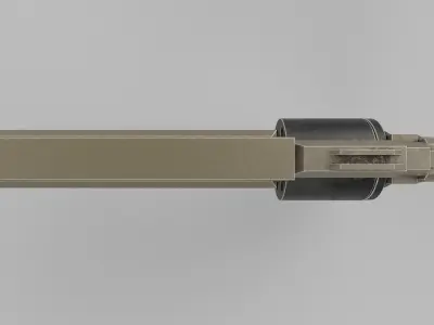 revolver gun Low-poly 3D model