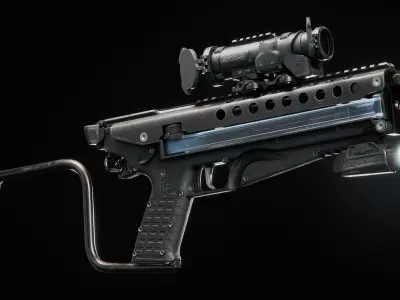 Game Ready KelTec R50 Folding Carbine PDW Low-poly 3D model