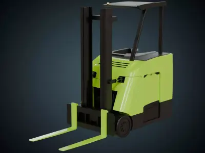 Forklift 2 Basic Low-poly 3D model